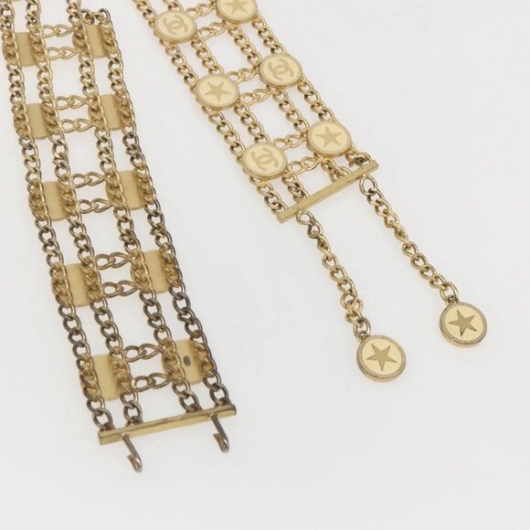 CHANEL Chain Belt metal Gold CC Auth 159438SAM main image 12